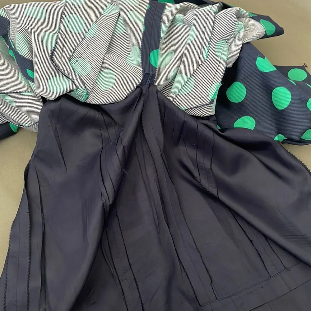 DAVID HAYES Lovely Vintage polka dot  green/ blue color, Womens DRESS size 10” - Picture 10 of 16